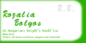 rozalia bolyos business card